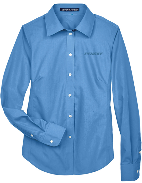 Picture of Devon & Jones Ladies' Crown Collection® Solid Broadcloth Woven Shirt